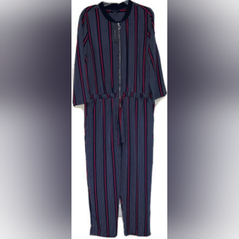 Tommy Hilfiger Stripped Jumpsuit Size XL NWT MSRP $129.99 - Picture 3 of 9